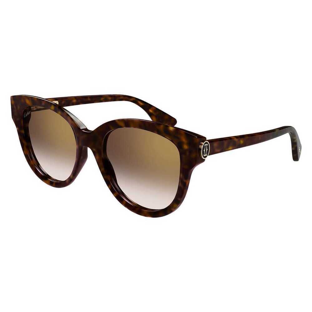 Cartier CT0506S-002 Sunglasses Havana Acetate Oversized